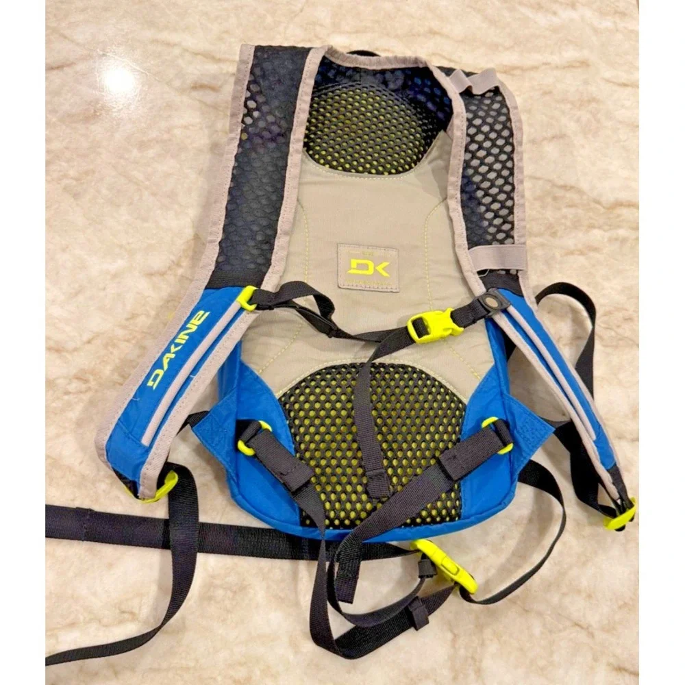DAKINE Session Hydration Backpack; 8L; Blue/Yellow; Pockets; No Bladder Included